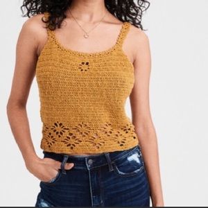American Eagle knitted crop tank. NWT Crochet